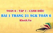 Bài 1 trang 21 SGK Toán 6 tập 1 Cánh Diều